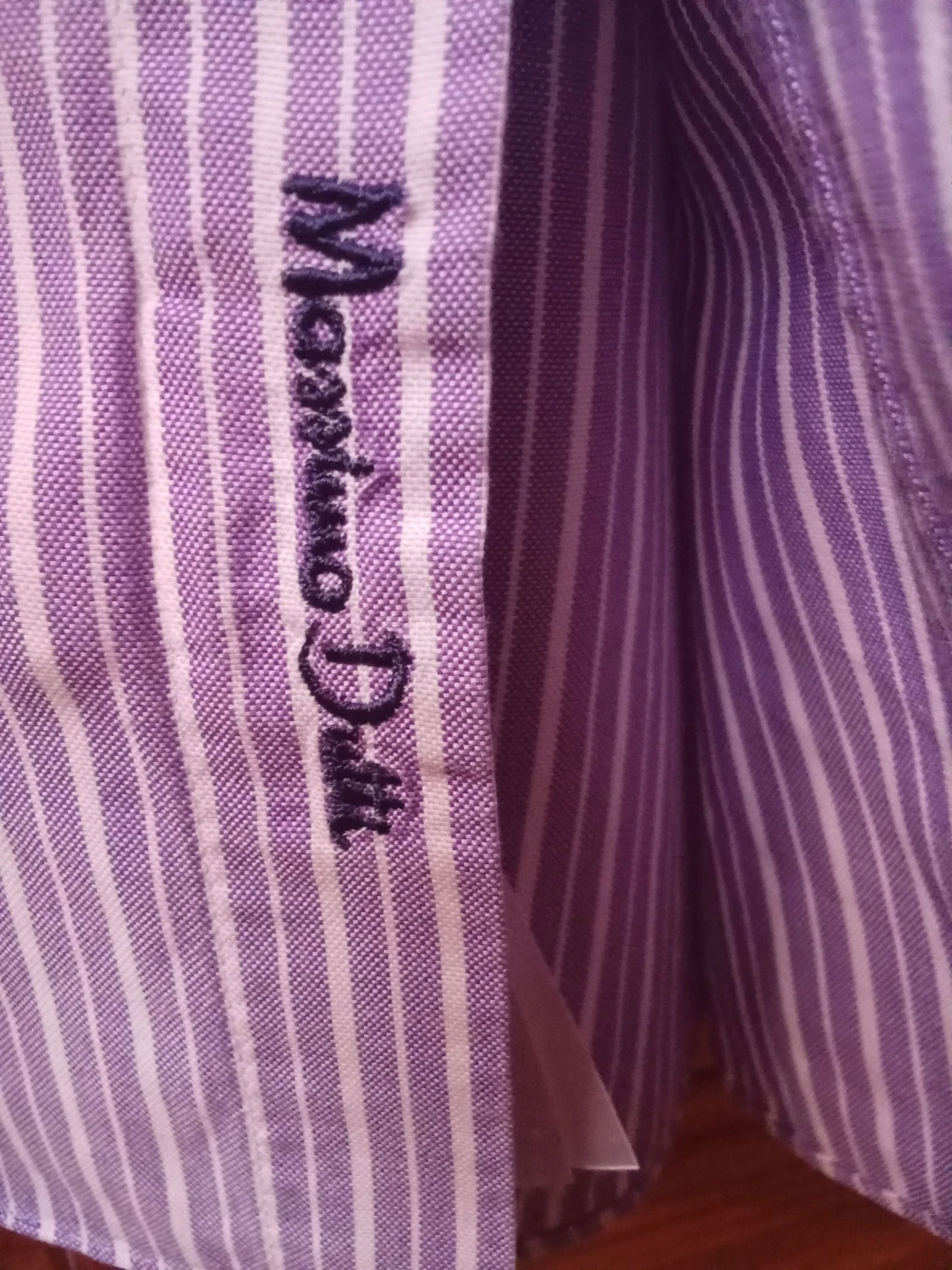 Camisa masculina de listras brancas e lilás Massimo Dutti tamanho XL como nova em perfeito estado – photo 11